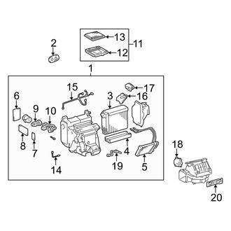 Lexus OE - Air Conditioner & Heater - Evaporator & Heater Components