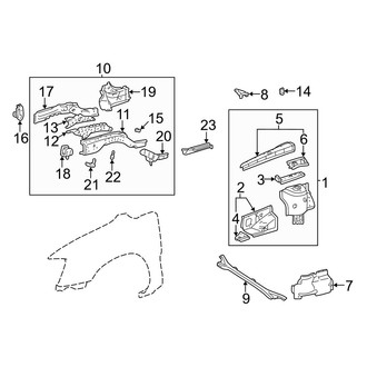 Lexus OE - Fender - Structural Components & Rails