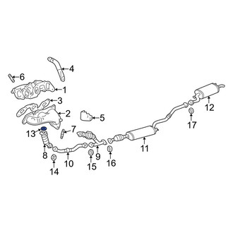 Lexus OE - Center Rear Exhaust Muffler Gasket