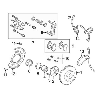 Lexus OE - Front Suspension - Brake Components