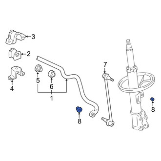 Lexus OE - Rear Suspension Stabilizer Bar Link Nut