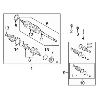 Lexus OE - Front Suspension - Drive Axles (AWD)