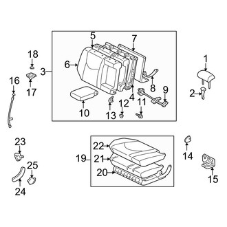 Lexus OE - Seats & Tracks - Rear Seat Components