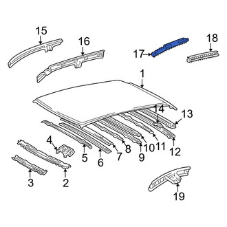 Lexus OE - Front Left Roof Side Rail