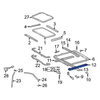 Lexus OE - Right Sunroof Guide Rail