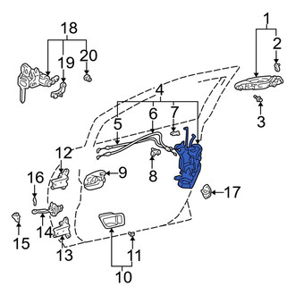 Lexus OE - Front Left Door Latch Assembly