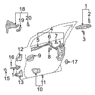 Lexus OE - Front Door - Lock & Hardware