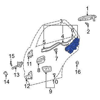 Lexus OE - Rear Left Door Latch Assembly