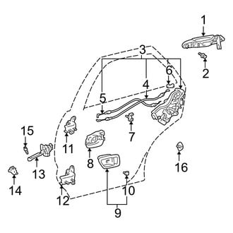 Lexus OE - Rear Door - Lock & Hardware