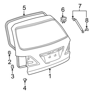 Lexus OE - Lift Gate - Gate & Hardware
