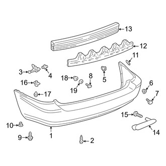 Lexus OE - Rear Bumper - Bumper & Components