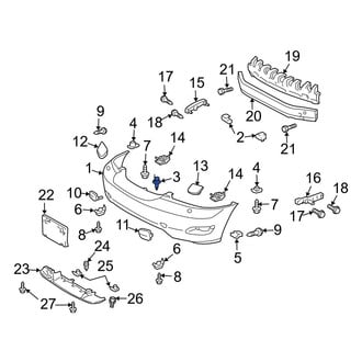 Lexus OE - Rear Lower Bumper Cover Retainer