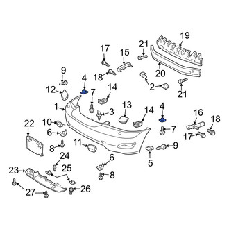 Lexus OE - Front Bumper Cover Retainer