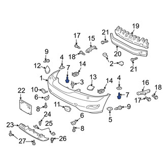 Lexus OE - Bumper Cover Support Rail Screw