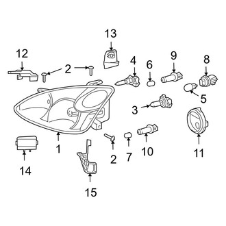 Lexus OE - Front Lamps - Headlamp Components (Japan Built, W/O HID)