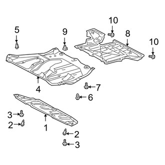 Lexus OE - Radiator Support - Splash Shields