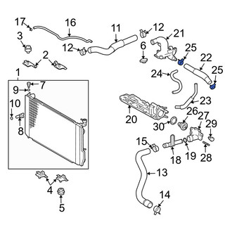 Lexus OE - Engine Coolant Bypass Pipe Clamp