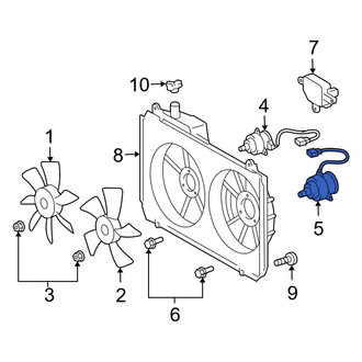 Lexus OE - Left Engine Cooling Fan Motor