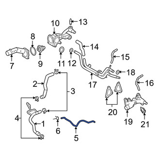 Lexus OE - Engine Coolant Reservoir Hose