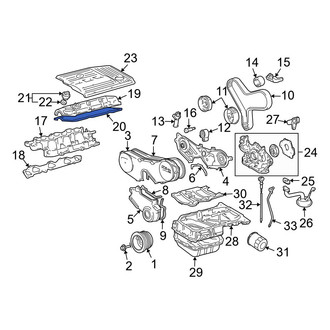 Lexus OE - Left Engine Valve Cover Gasket