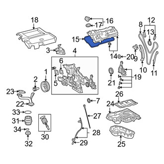 Lexus OE - Right Engine Valve Cover Gasket