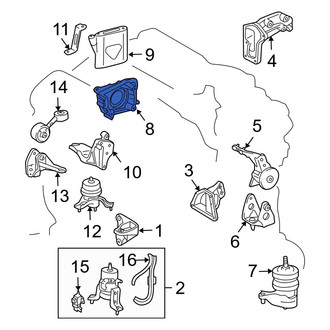 Lexus OE - Lower Engine Mount Bracket