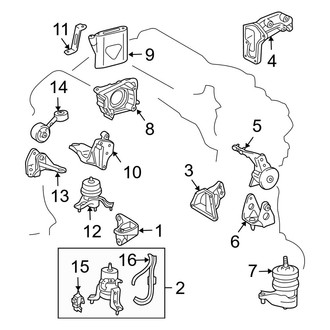 Lexus OE - Engine / Transaxle - Engine & Transmission Mounting (3.3L)