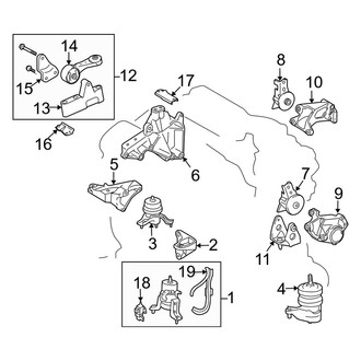 Lexus OE - Engine / Transaxle - Engine & Transmission Mounting (3.5L)