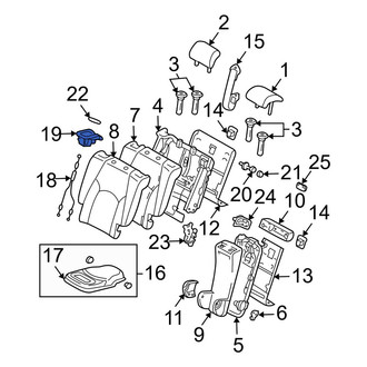 Lexus OE - Rear Right Folding Seat Latch Release Handle
