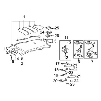 Lexus OE - Roof - Interior Trim (W/O Sunroof)