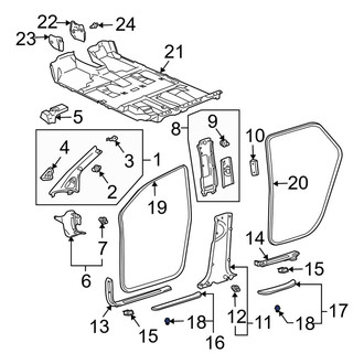 Lexus OE - Door Trim Sill Plate Insert Clip