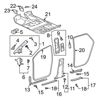 Lexus OE - Body A-Pillar Trim Panel Clip