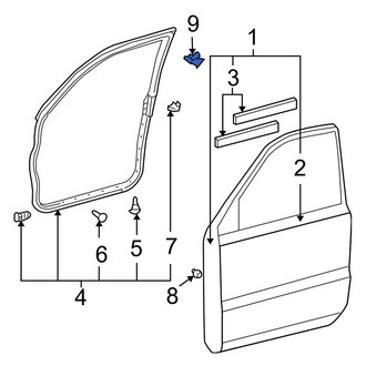 Lexus OE - Rear Left Door Window Molding