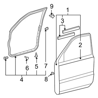 Lexus OE - Front Door - Door & Components