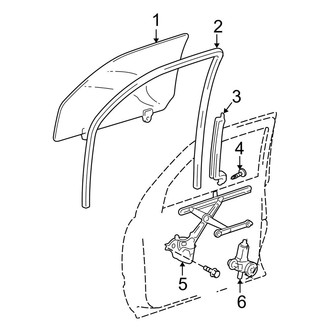 Lexus OE - Front Door - Glass & Hardware (Base)