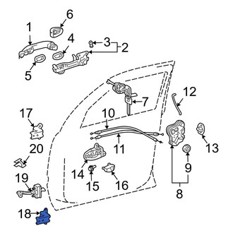 Lexus OE - Front Left Lower Door Hinge