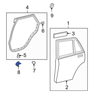 Lexus OE - Rear Right Outer Door Panel Insert
