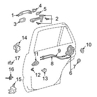 Lexus OE - Rear Door - Lock & Hardware