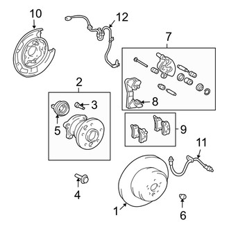 Lexus OE - Rear Suspension - Brake Components (FWD)