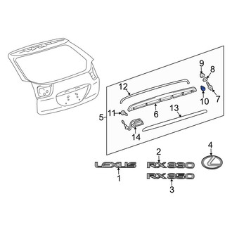Lexus OE - Liftgate Trim Panel Clip