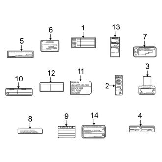 Lexus OE - Information Labels - Labels