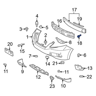 Lexus OE - Front Bumper Cover Reinforcement Beam Bolt