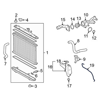 Lexus OE - Engine Coolant Reservoir Hose