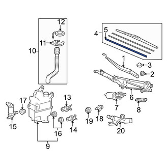 Lexus OE - Left Wiper Blade Refill