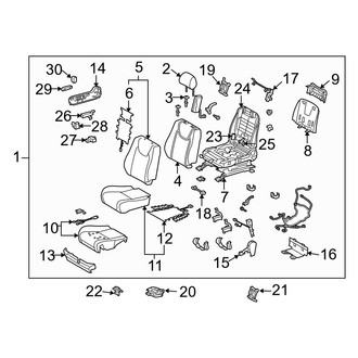 Lexus OE - Seats & Tracks - Front Seat Components (Japan Built)