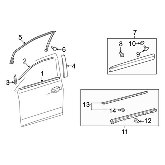 Lexus OE - Front Door - Exterior Trim
