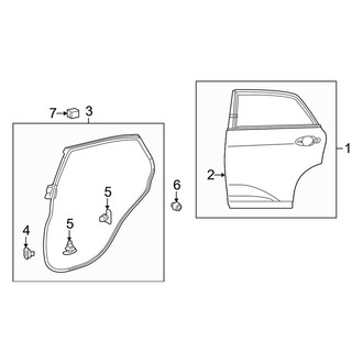 Lexus OE - Rear Door - Door & Components