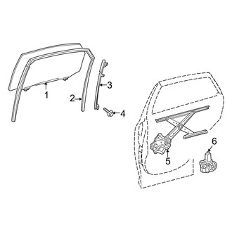 Lexus OE - Rear Door - Glass & Hardware
