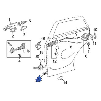 Lexus OE - Front Left Lower Door Hinge