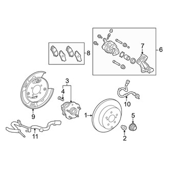 Lexus OE - Rear Suspension - Brake Components (AWD)